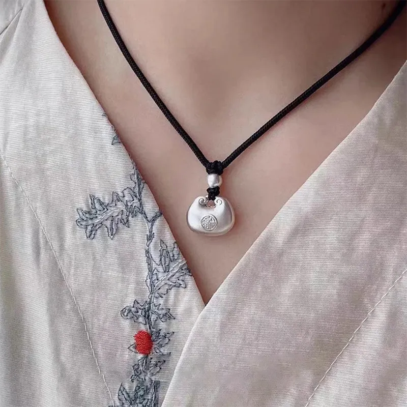 Ascending S999 Fine Silver Necklaces Women's Good Luck-1