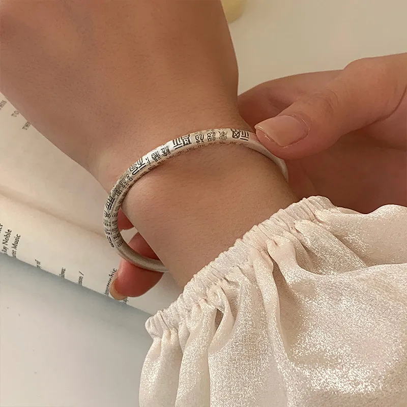Ascending S999 Fine Silver Bangles Unisex Box-6