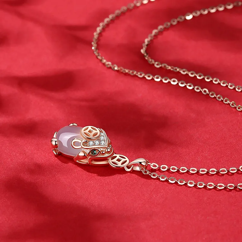 Ascending Chalcedony Necklaces Women's-8