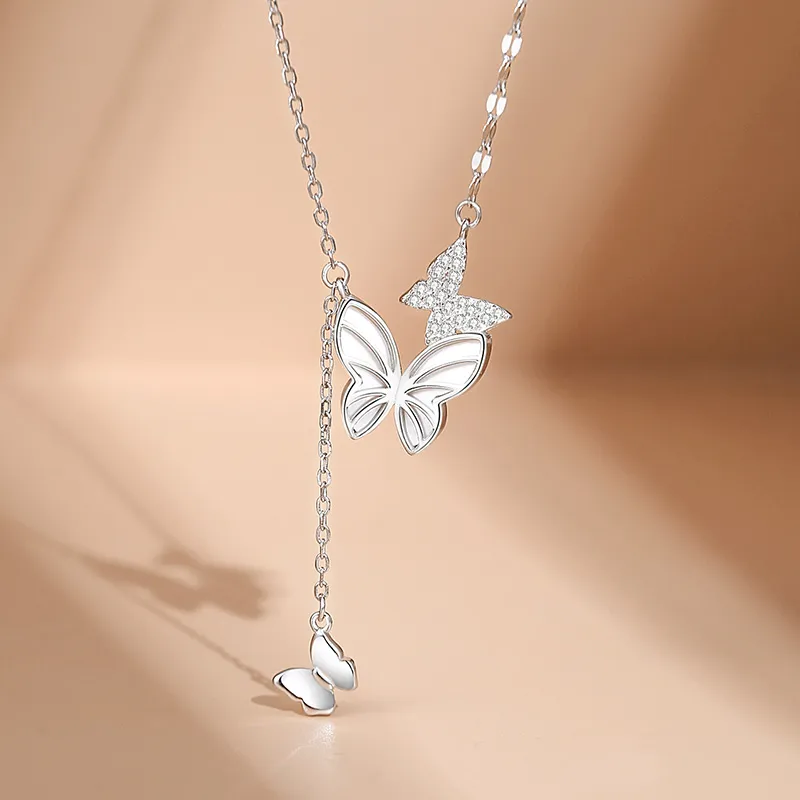 Ascending S925 Silver Necklaces Women's-4