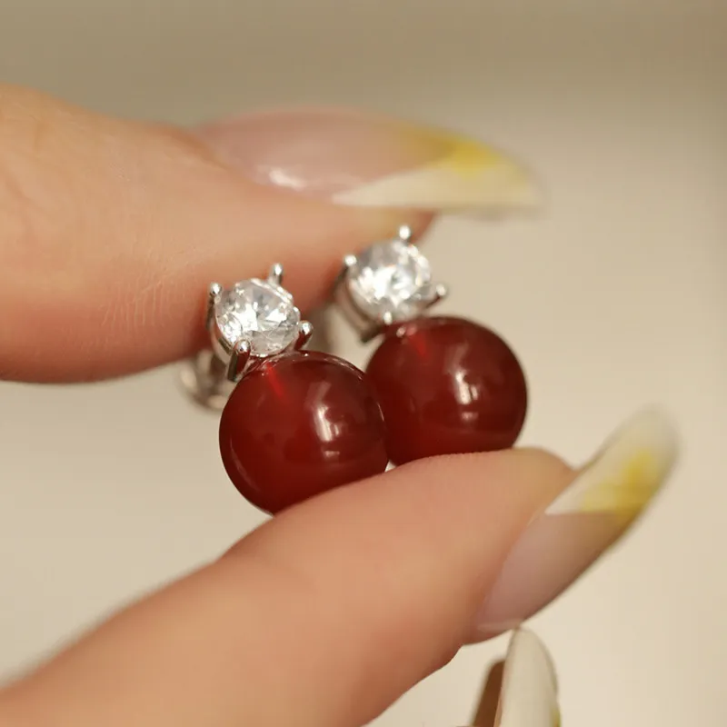 Ascending Agate Stud Earrings Women's-8