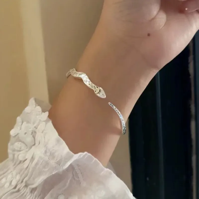 Ascending S999 Fine Silver Bangles Women's-4