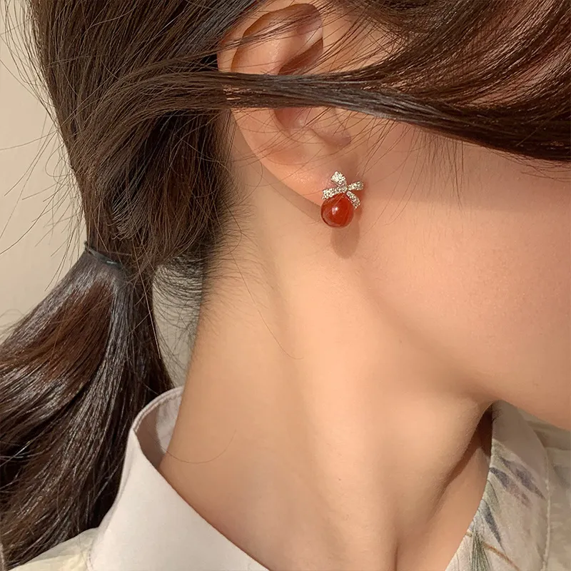 Ascending Agate Stud Earrings Women's-6