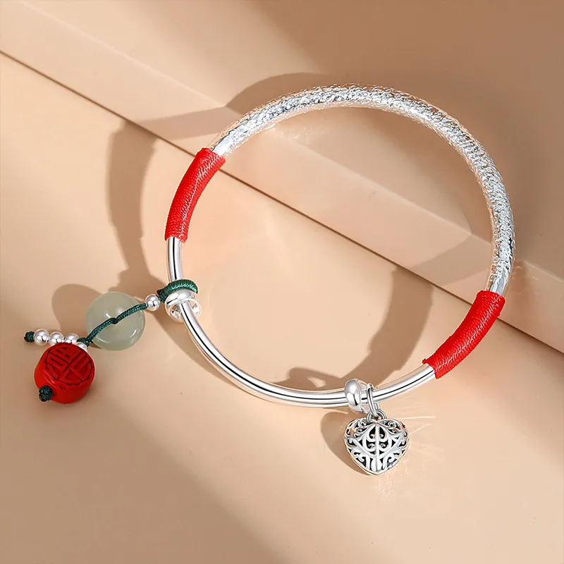 Ascending S999 Fine Silver Bangles Women's-2
