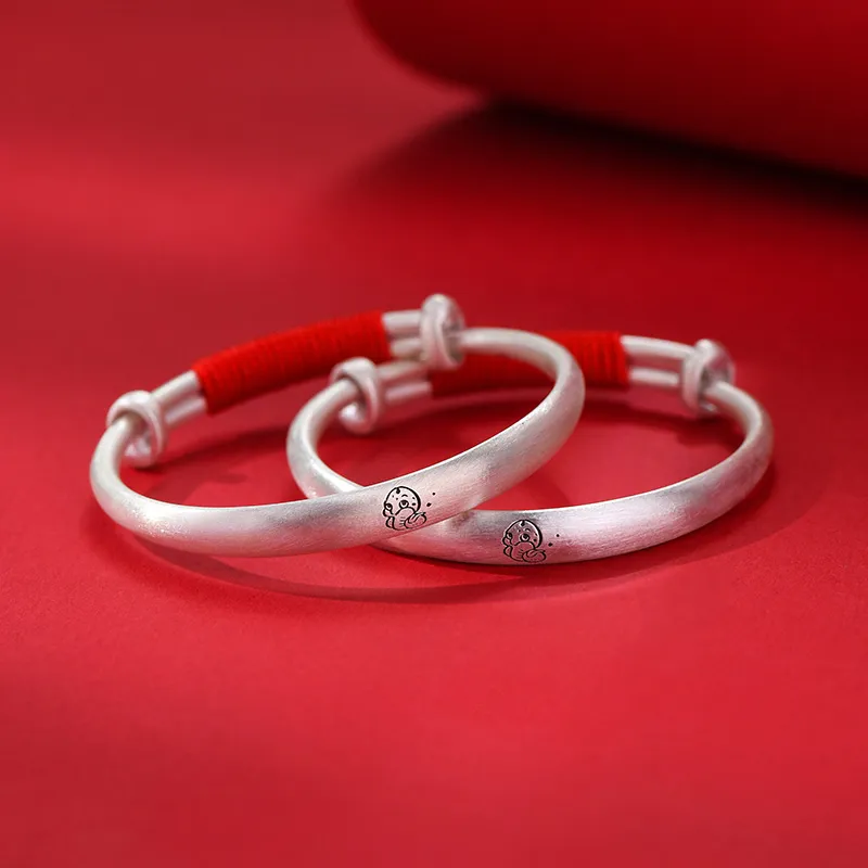 Ascending S999 Fine Silver Bangles Kids'-6