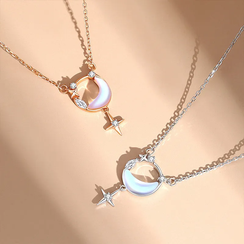 Ascending S925 Silver Necklaces Women's-9