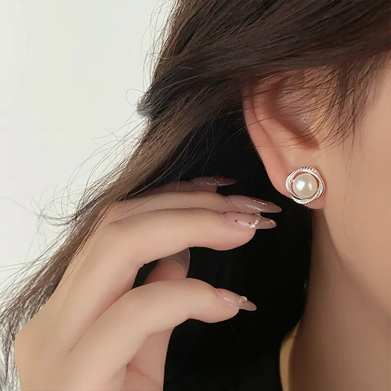 Ascending 999 Fine Silver Stud Earrings Women's-11