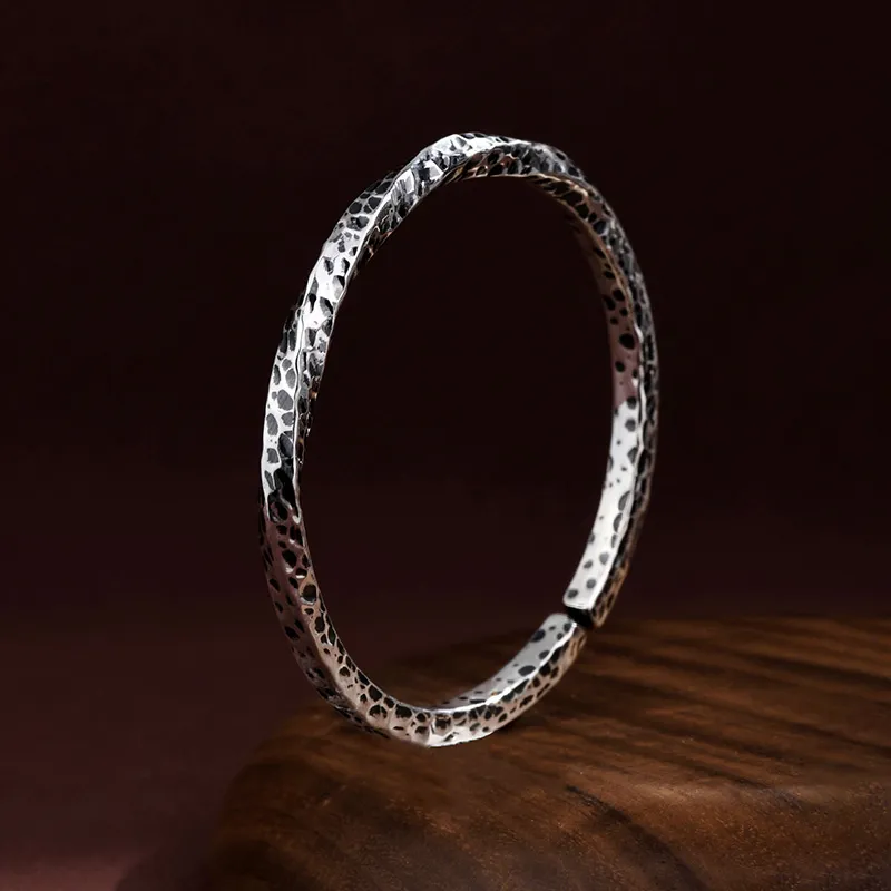 Ascending S999 Fine Silver Bangles Unisex-2