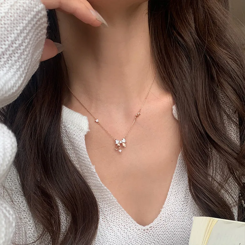 Ascending S925 Silver Necklaces Women's-8