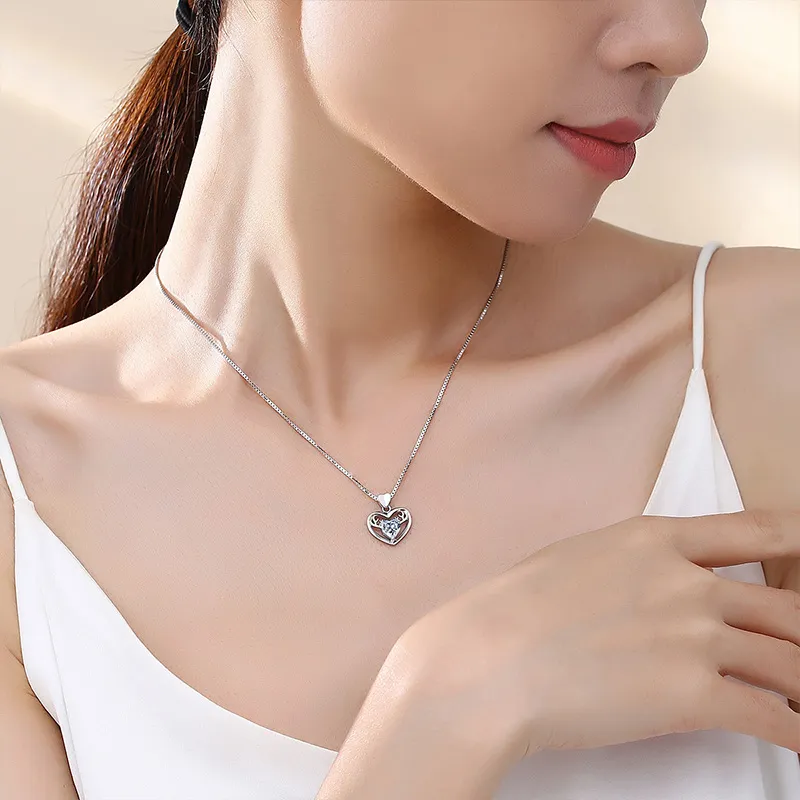 Ascending S925 Silver Necklaces Women's-5