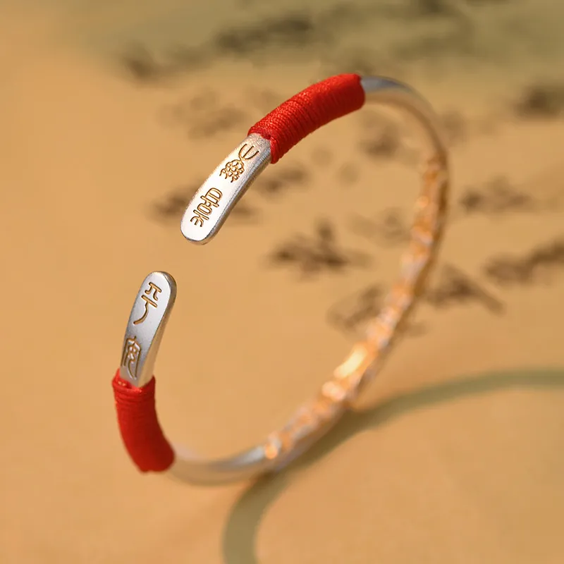 Ascending S999 Fine Silver Bangles Unisex-5