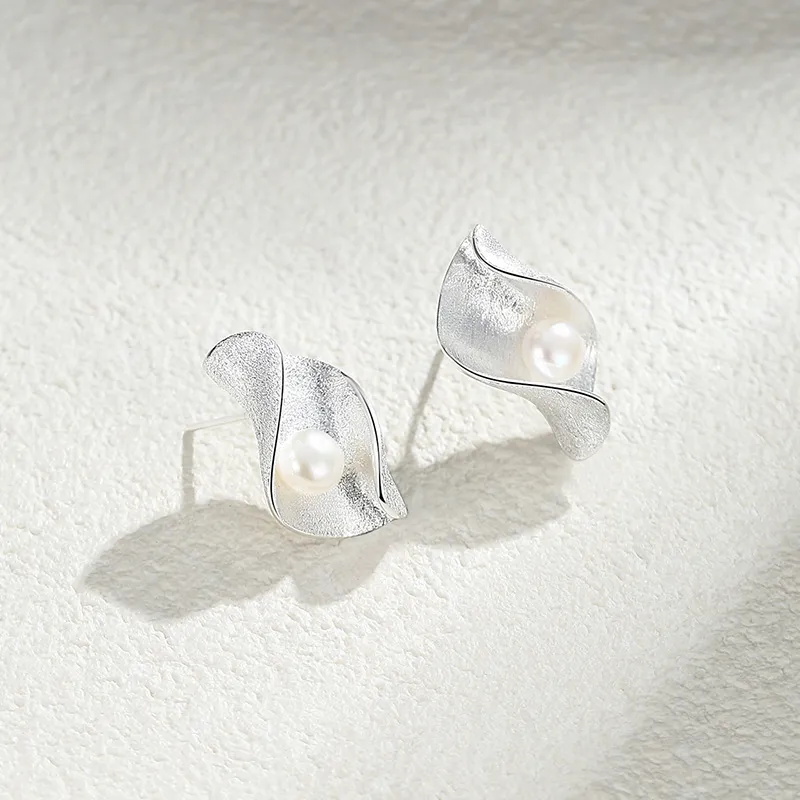 Ascending S925 Silver Stud Earrings Women's-4