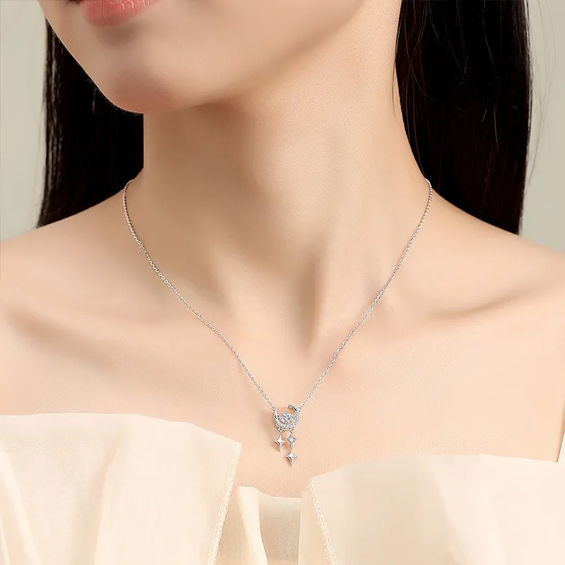 Ascending S925 Silver Necklaces Women's-2