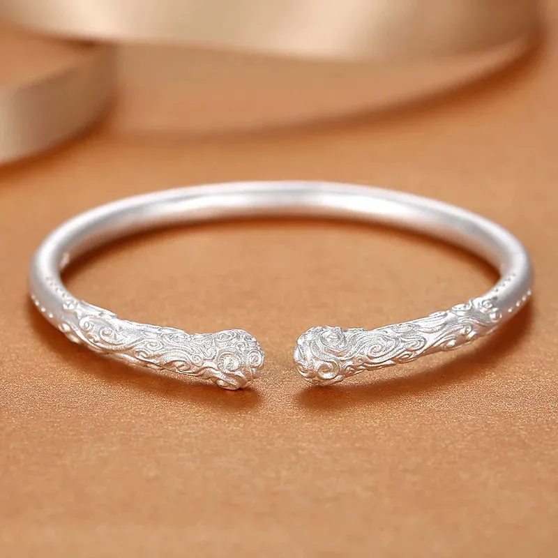 Ascending S999 Fine Silver Sterling Silver Bracelets Unisex-3