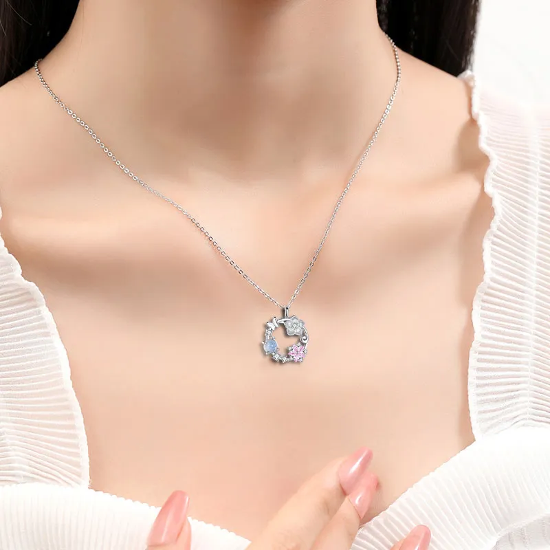 Ascending S925 Silver Necklaces Women's Box-2