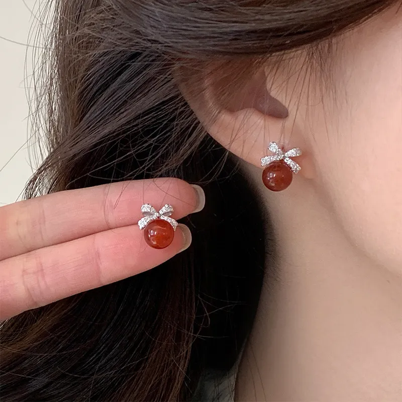 Ascending Agate Stud Earrings Women's-4