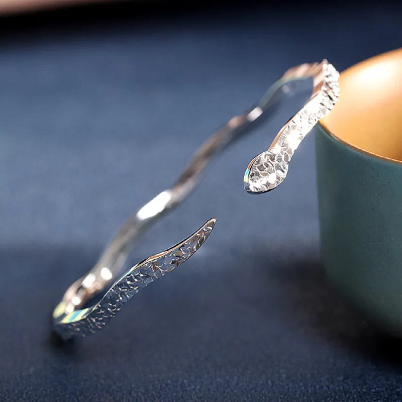 Ascending S999 Fine Silver Bangles Women's-2