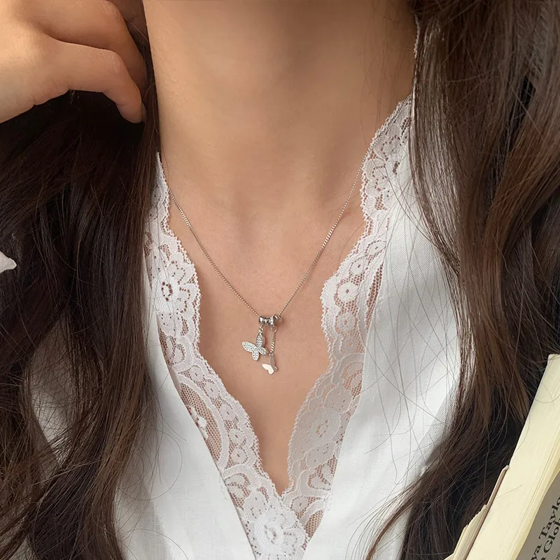 Ascending S925 Silver Necklaces Women's-4