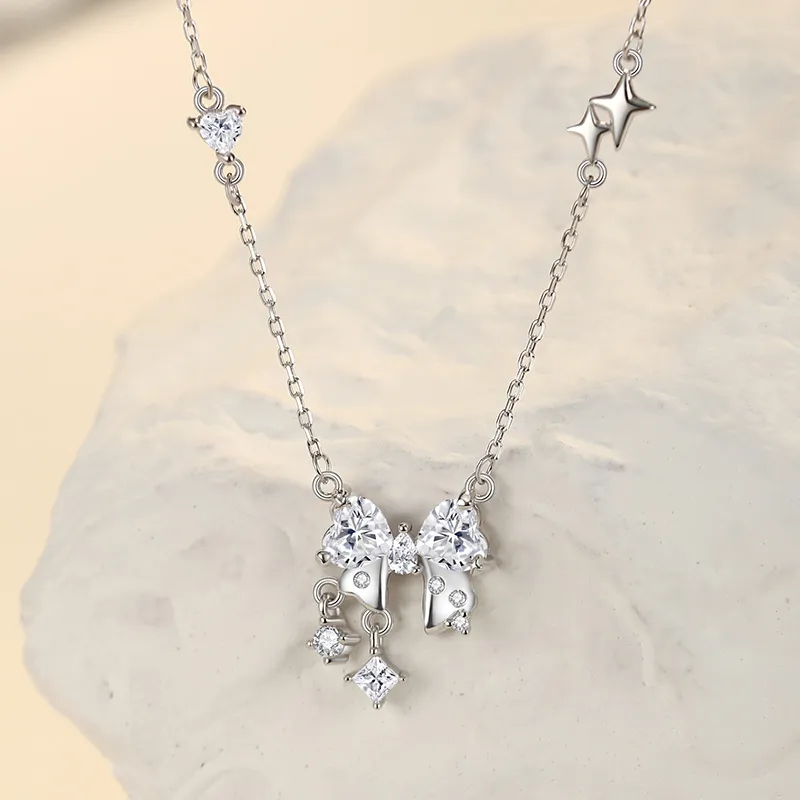 Ascending S925 Silver Necklaces Women's-3