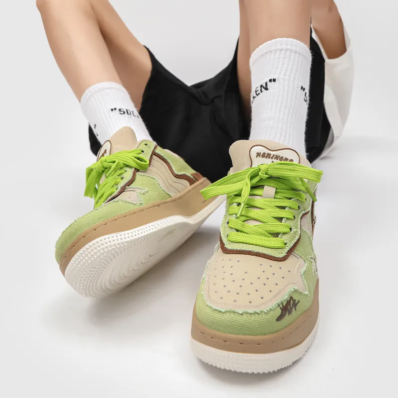 MR.PESIN Low Top Skateboard Shoes Unisex Green-5