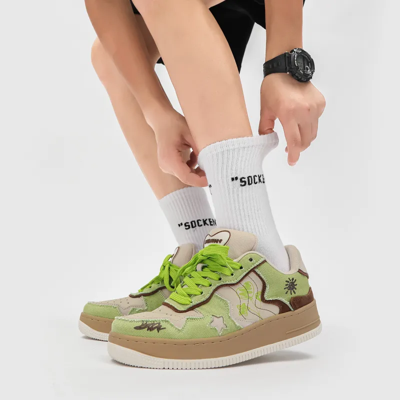 MR.PESIN Low Top Skateboard Shoes Unisex Green-6