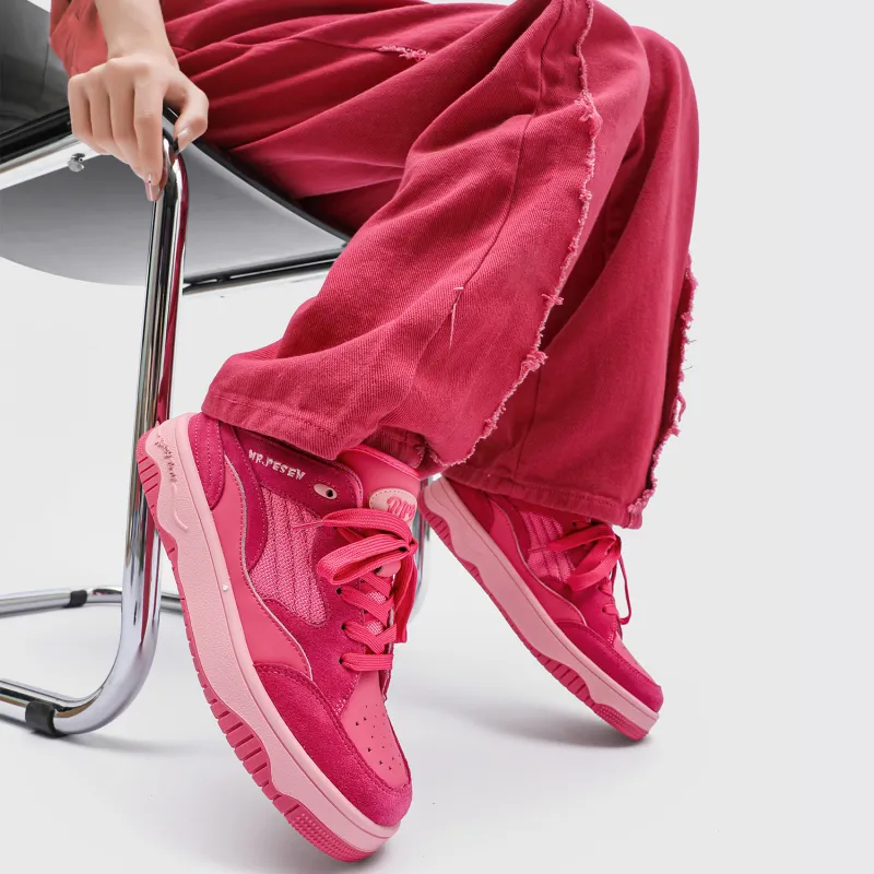 MR.PESIN Low Top Skateboard Shoes Unisex Rose Red-10