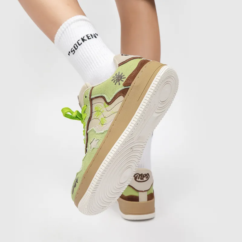 MR.PESIN Low Top Skateboard Shoes Unisex Green-7