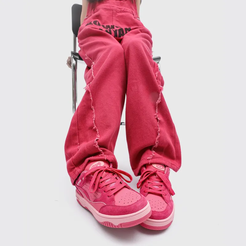 MR.PESIN Low Top Skateboard Shoes Unisex Rose Red-6