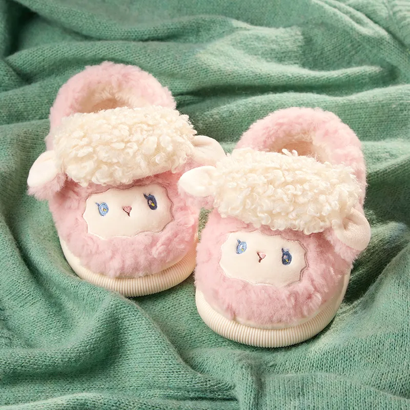 Cheerful Mario Cotton Slippers Pink/Apricot/Blue-3