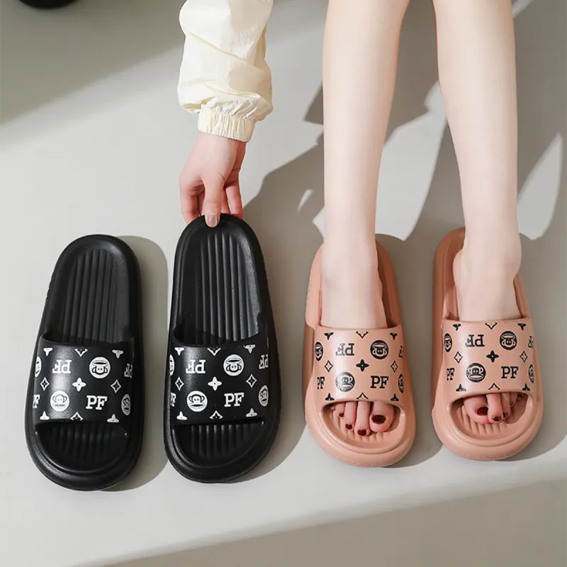 PAUL FRANK Slippers Cream Apricot/Dusty Pink/Black/White/Green/Dark Blue/Dark Gray-12