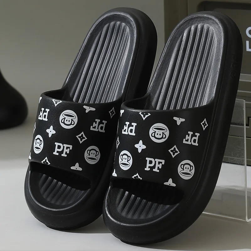 PAUL FRANK Slippers Cream Apricot/Dusty Pink/Black/White/Green/Dark Blue/Dark Gray-37