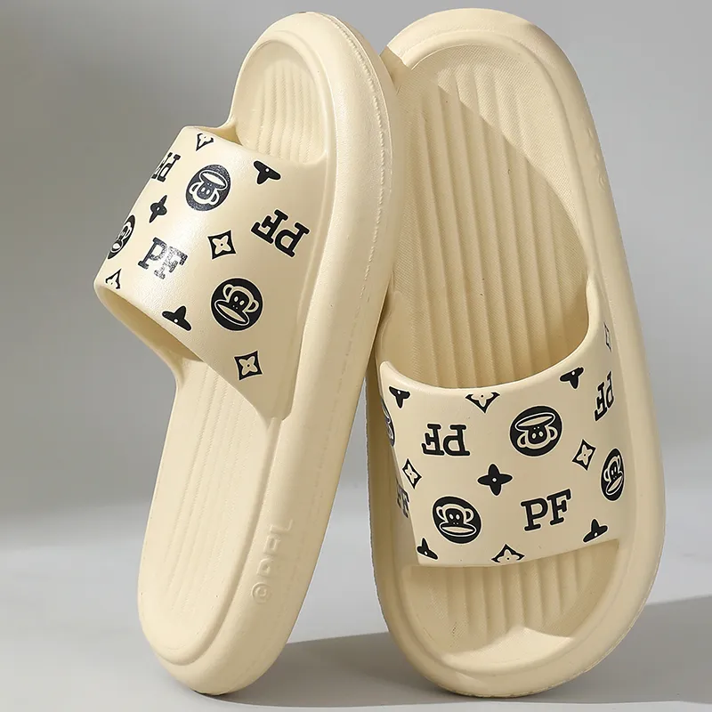 PAUL FRANK Slippers Cream Apricot/Dusty Pink/Black/White/Green/Dark Blue/Dark Gray-1