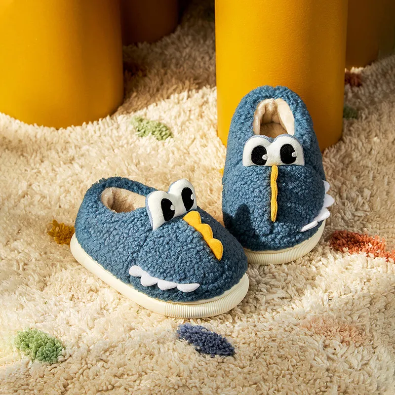 Cheerful Mario Cotton Slippers Navy Blue/Green-4