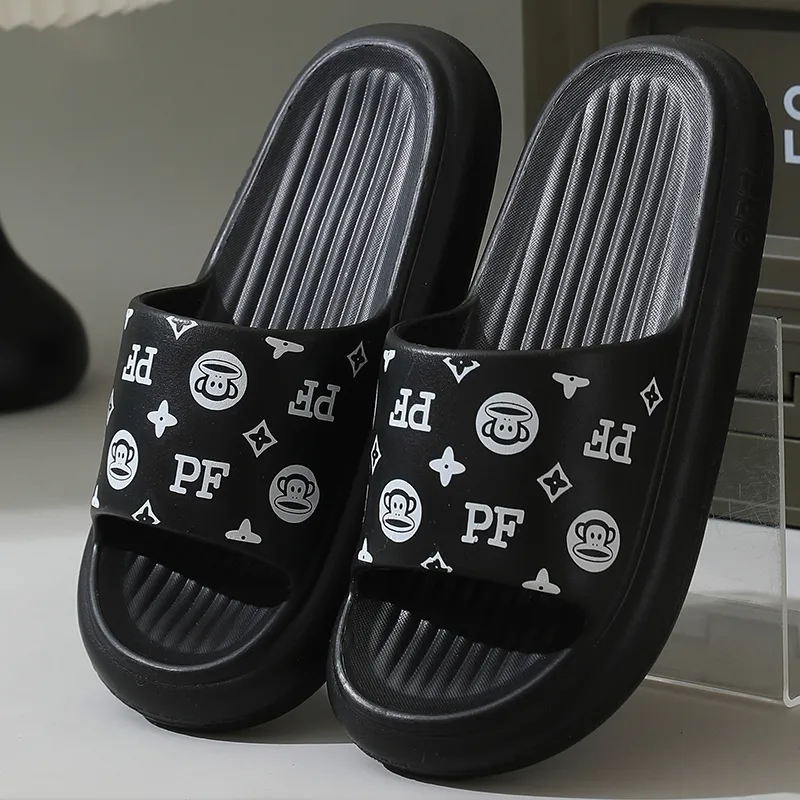 PAUL FRANK Slippers Cream Apricot/Dusty Pink/Black/White/Green/Dark Blue/Dark Gray-34