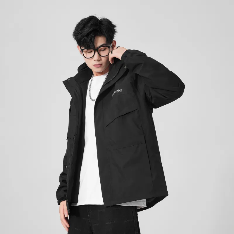 Paddy Julia Windbreaker Jacket Unisex Black-3