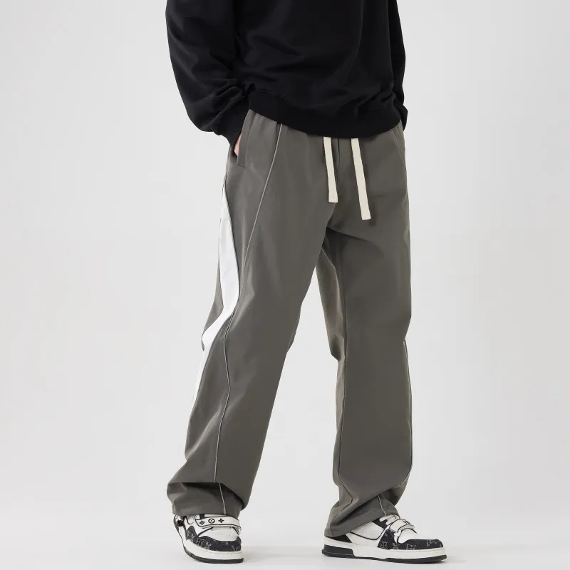 paddy julia Stitchwork Reflective Stripes Unisex Casual Pants-10