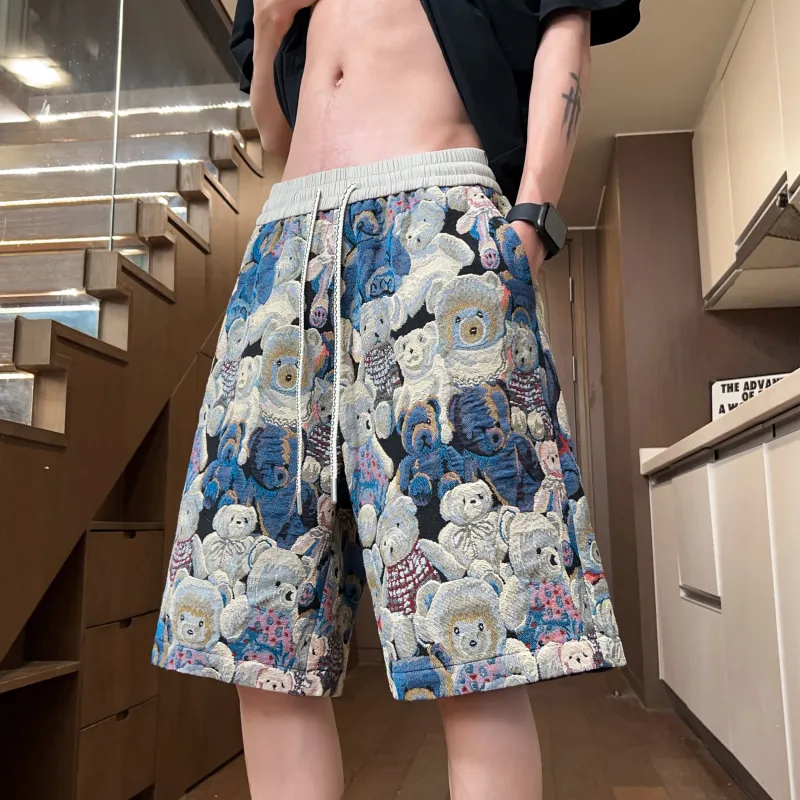 Paddy Julia Casual Shorts Unisex Blue Bear-4