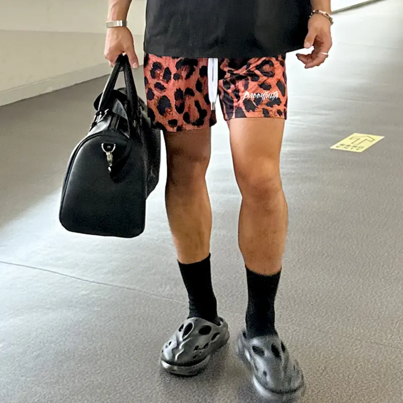 Paddy Julia Casual Shorts Unisex Leopard Print-3