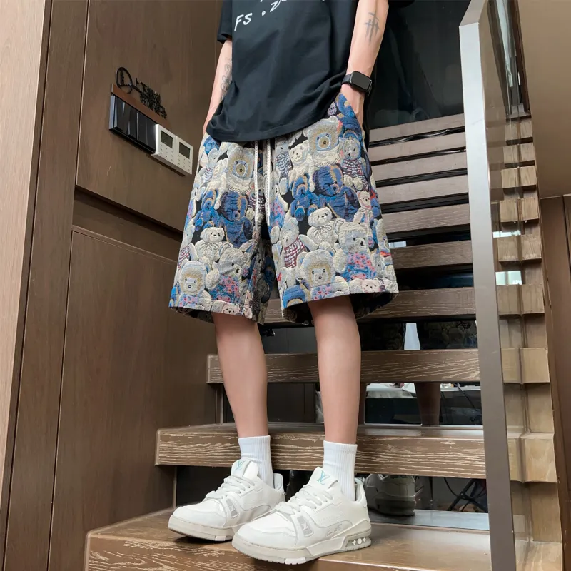 Paddy Julia Casual Shorts Unisex Blue Bear-2