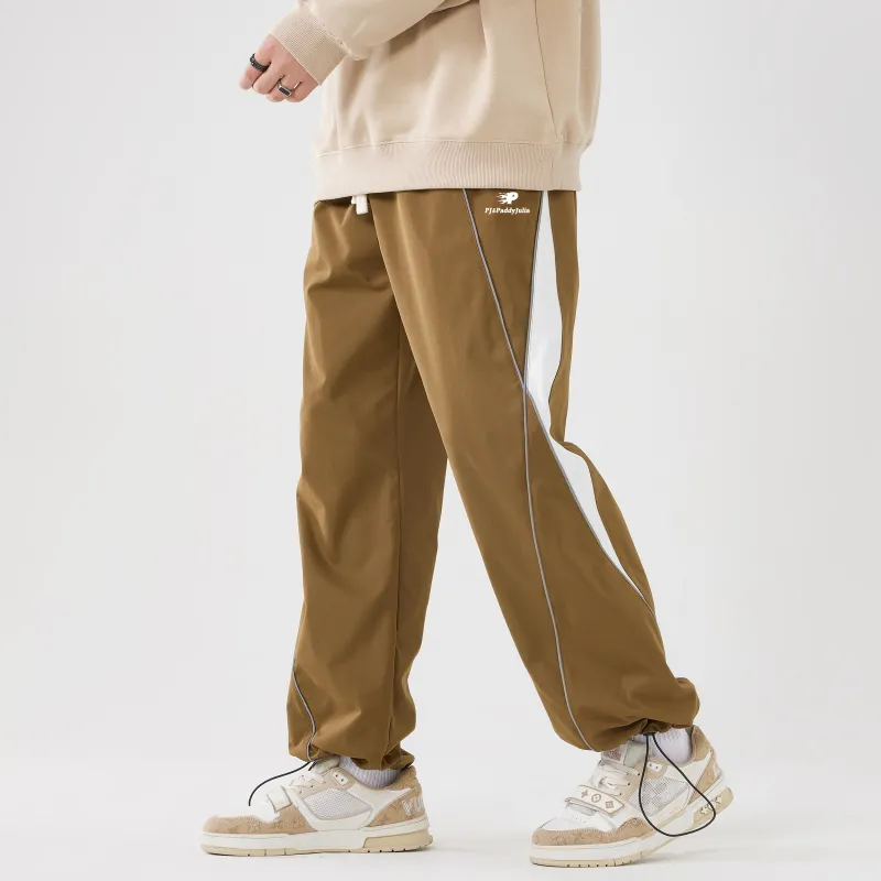 paddy julia Stitchwork Reflective Stripes Unisex Casual Pants-4