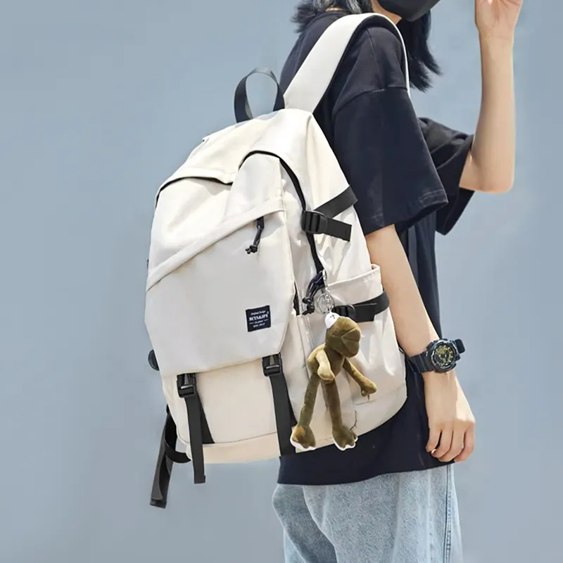 Narandu Fabric Backpack Tubas Unisex Midnight Black/Ecru-1