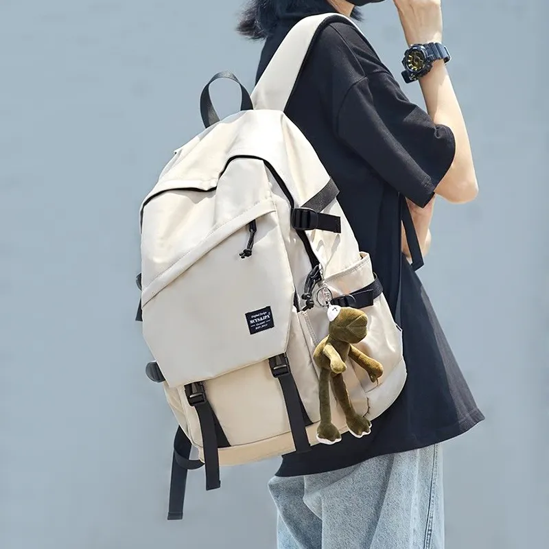 Narandu Fabric Backpack Tubas Unisex Midnight Black/Ecru-5