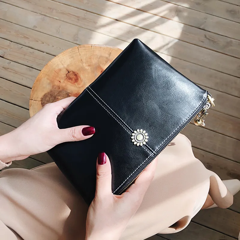 Narandu Cow Leather With Synthetic Leather Mom Bag, Small Square Bag, Shoulder Bag Medium Size Women's Black-4