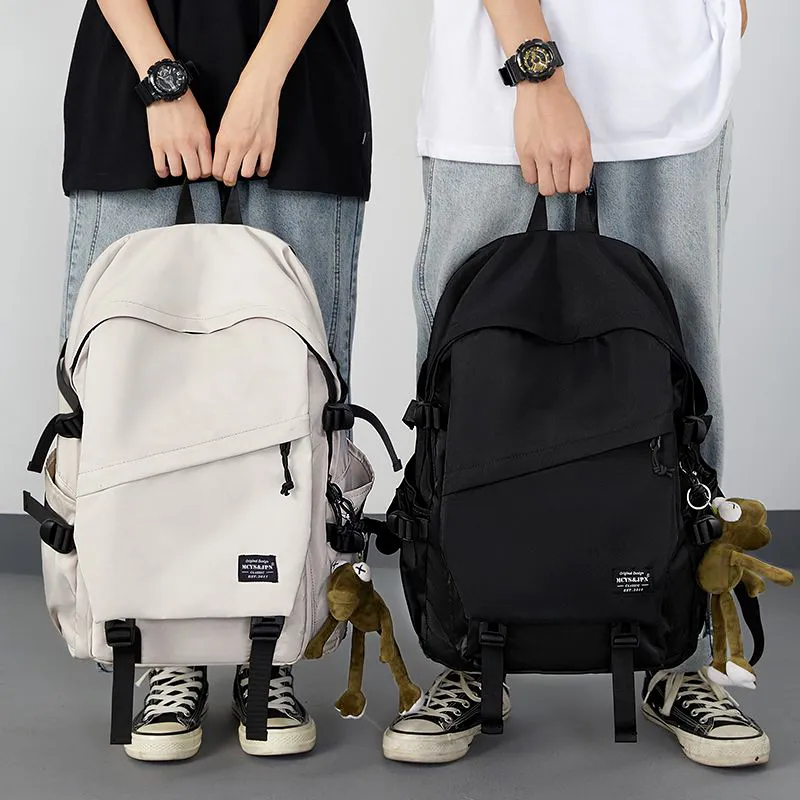 Narandu Fabric Backpack Tubas Unisex Midnight Black/Ecru-7