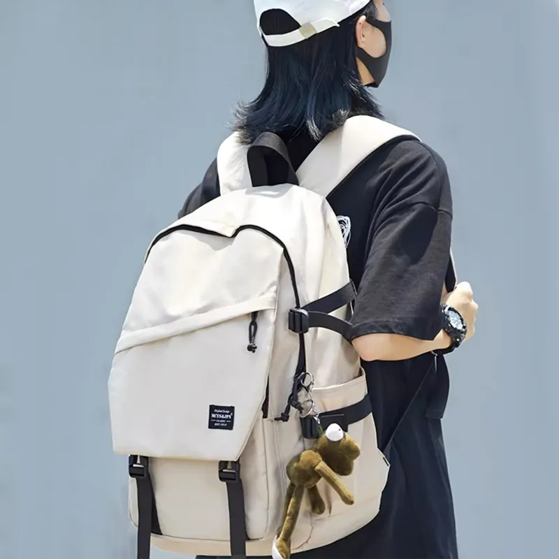 Narandu Fabric Backpack Tubas Unisex Midnight Black/Ecru-4