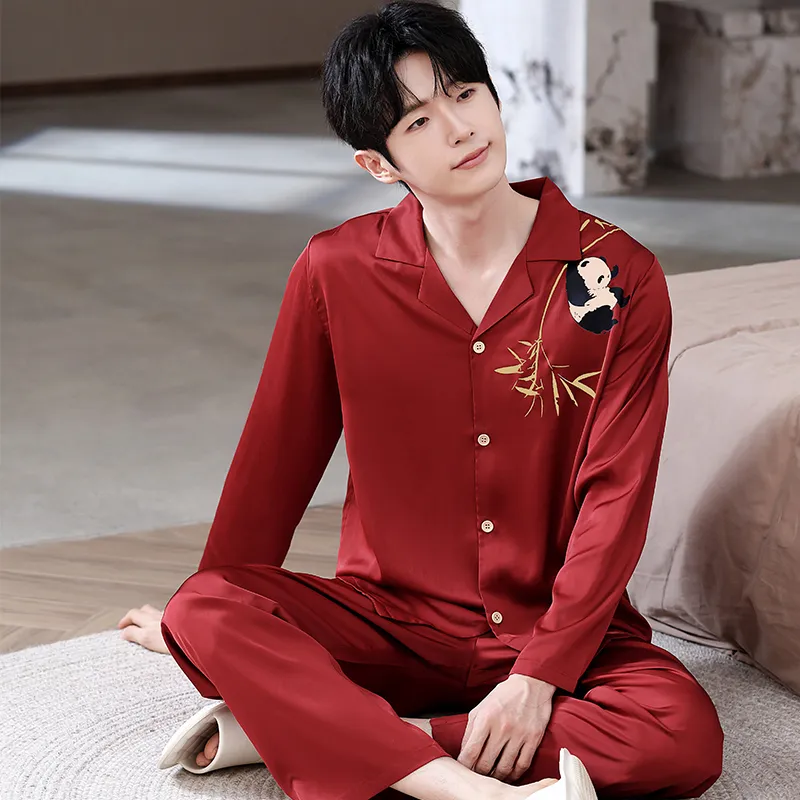 Jovini Pajama Set Men's Gift Box Set Red-2