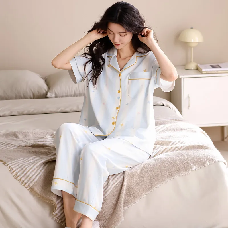 Jovini Pajama Set Women's Light Blue-4