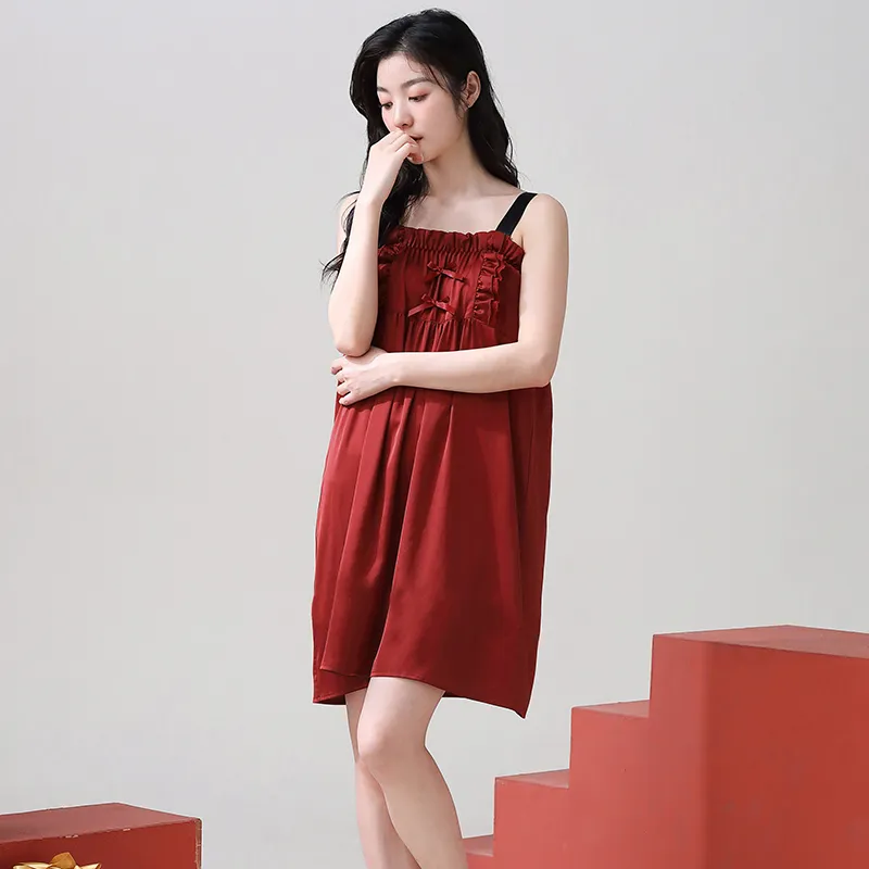 Jovini Nightgown Women's Gift Box Set Red-2