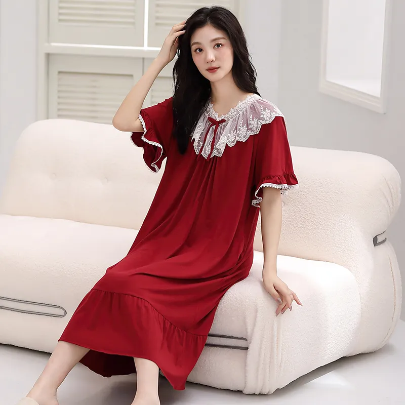 Jovini Nightgown Women's Gift Box Set Red-1
