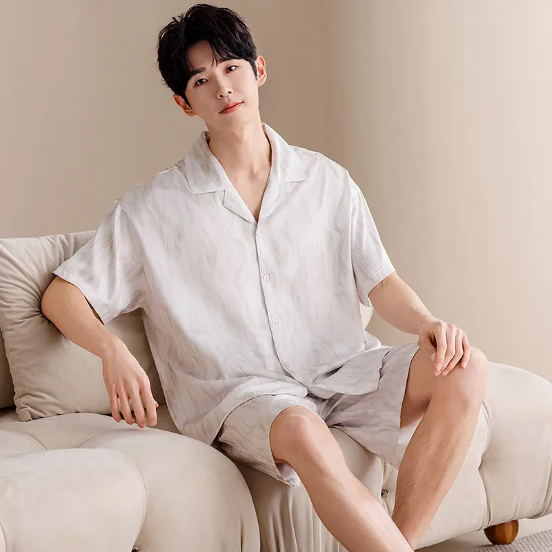 Jovini Pajama Set Men's Light Gray-1